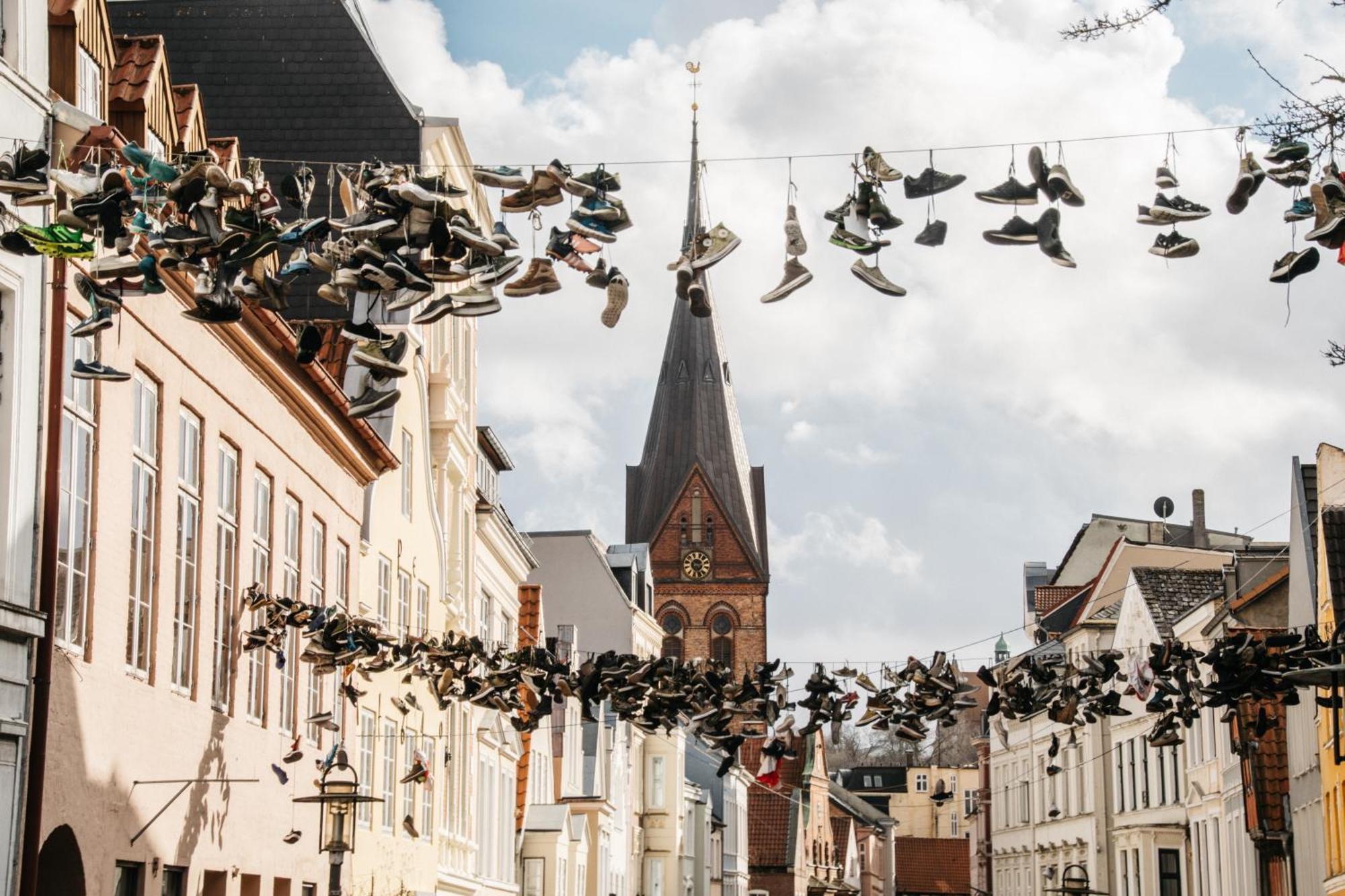 Grosses Apartment Mit 2 Balkonen Zentral Am Nordertor Flensburg Dış mekan fotoğraf